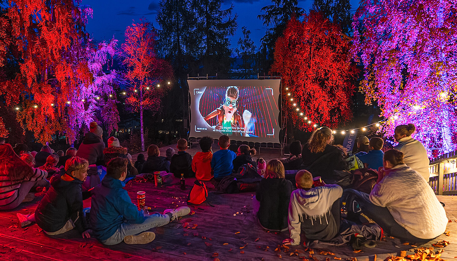 Bilde fra utekino i Reknesparken 2024